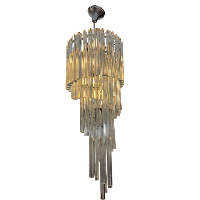 Cascade Chandelier in Murano Glass attributed to Paolo Venini for Venini, Italy, 1960 For Sale - Image 15 of 17