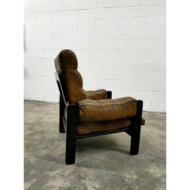 Vintage Chair in Leather For Sale - Image 5 of 7