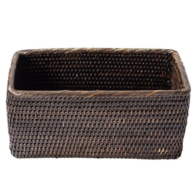 Artifacts Rattan Petite Basket in Tudor Black - 10" For Sale - Image 11 of 11