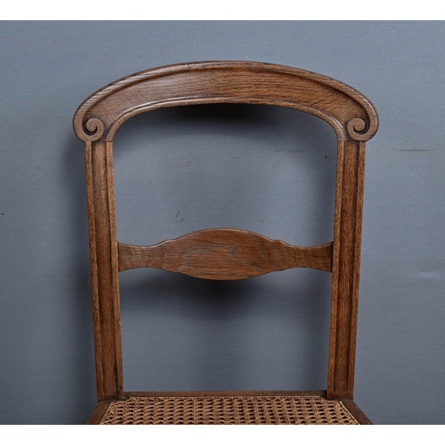 Louis Philippe Oak Chairs, Late 19th Century, Set of 5 For Sale - Image 12 of 18