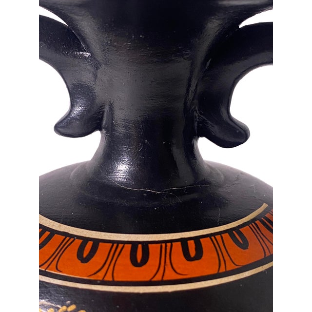 Mediterranean Mid 20th Century Greek Pottery Urn Depicting "The Assembly of the Gods to the Mountain Olympus" For Sale - Image 3 of 9