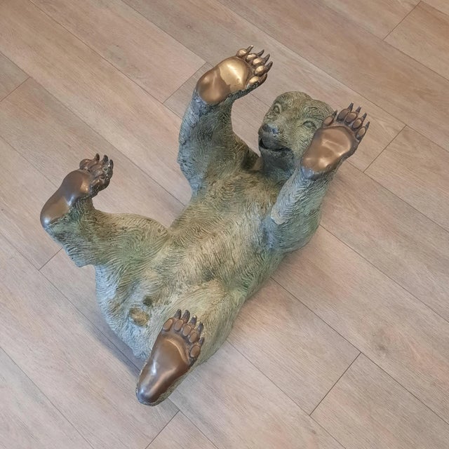 Metal Bronze Bear Coffee Table, 1970s For Sale - Image 7 of 11