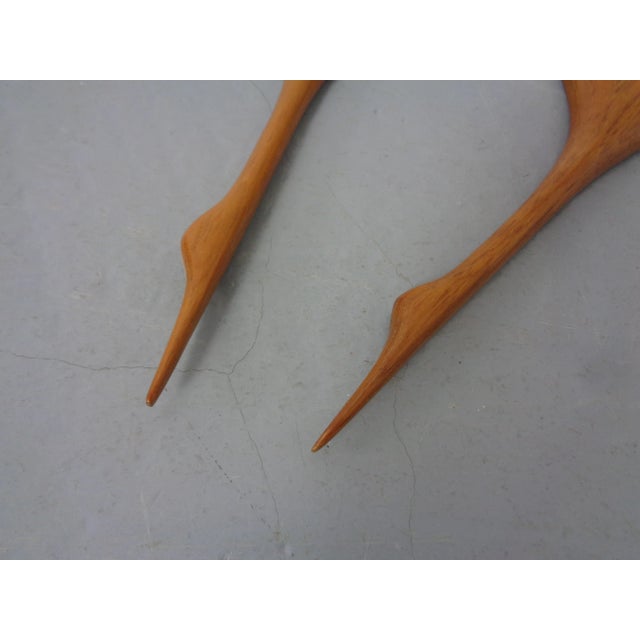 Large Danish Herons in Teak, 1960s, Set of 2 For Sale - Image 6 of 13