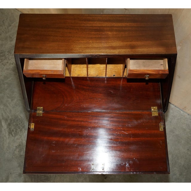 Antique Chippendale Mahogany Drop Front Bureau from Arnold Bros, 1900s For Sale - Image 18 of 18