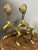 Antique English Brass Lion Andirons For Sale In Naples, FL - Image 6 of 8