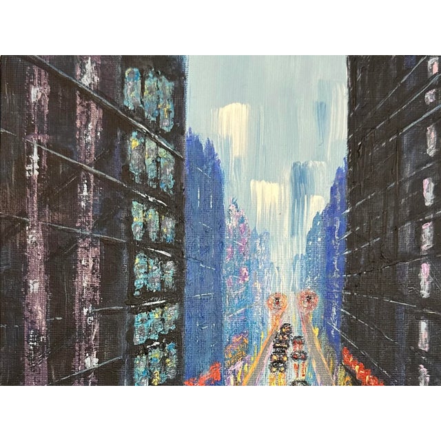 Expressionism "Cityscape 1" Contemporary Original Expressionist Acrylic Painting by Deb Bossert For Sale - Image 3 of 4