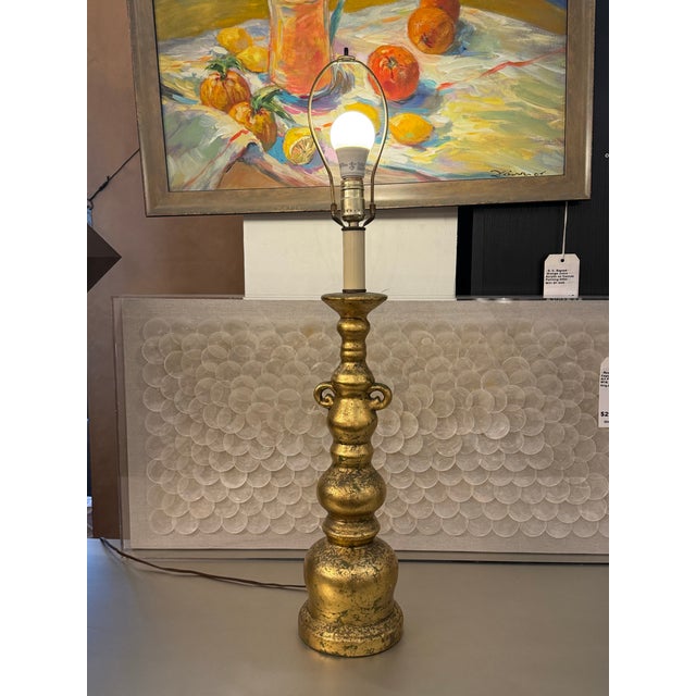 Gilded Balustrade Table Lamp, Vintage For Sale - Image 12 of 12