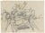 Mino Maccari, The Great Party, 1960s, Charcoal For Sale