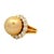 Early 21st Century Hubert 17mm Golden South Sea Pearl Diamond 18k Yellow Gold Cocktail Ring, Size 8.25 For Sale - Image 5 of 6