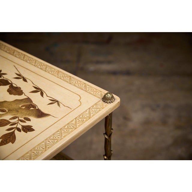 Pair of Chinoiserie Three-Tier Tables by Maison Bagues, 1950s For Sale - Image 4 of 6