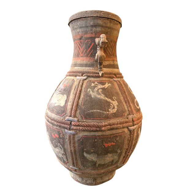 Chinese Ancient Chinese Zhou Dynasty Zodiac Pottery Vase, 500–200 Bc. For Sale - Image 3 of 18