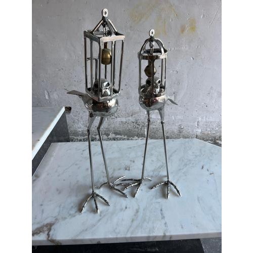 Sculptural Metal Bird Objects, 1960s, Set of 2 For Sale - Image 6 of 6