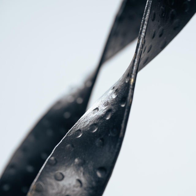 Art Deco Floor Lamp in Wrought Iron and Glass For Sale - Image 11 of 18