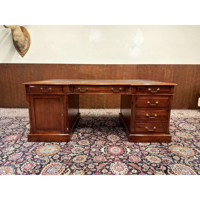 English Partners Desk from Globe Wernicke For Sale - Image 3 of 18