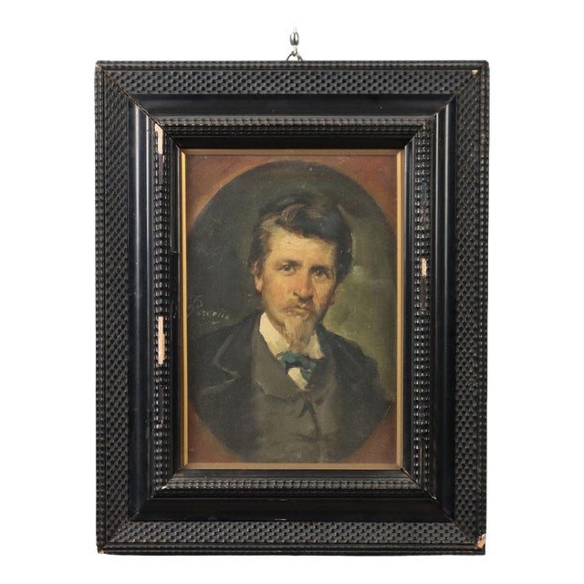 Giovanni Pezzotta, Portrait, Oil on Canvas For Sale