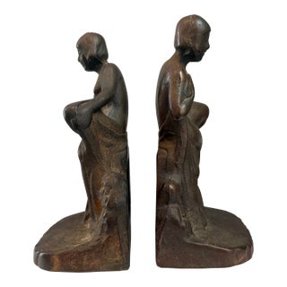 Vintage Nude Maiden Bookends For Sale