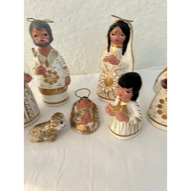 Vintage Mexican Chalkware Nativity Set, 10 PCS For Sale - Image 10 of 12