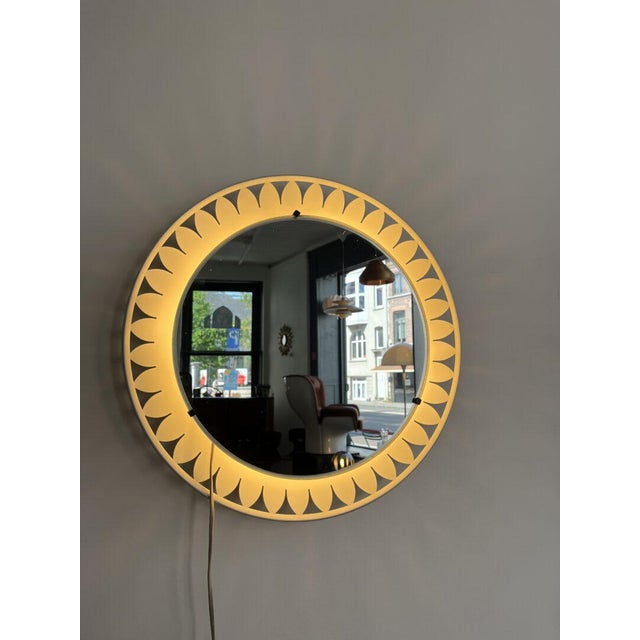 1950s Illuminated Flower Mirror by Ernst Igl for Hillebrand Lighting, 1950s For Sale - Image 5 of 12