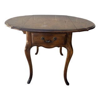 Vintage Ethan Allen French Country Drop Leaf Table For Sale