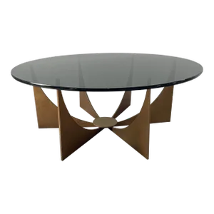 Mid 20th Century Modern Don Drumm Glass Top Coffee Table