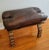 Moroccan Handcrafted Moroccan Camel Saddle, Genuine Leather Cushion Stool in Dark Brown For Sale - Image 3 of 10