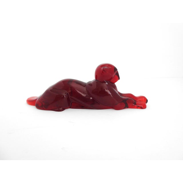Art Deco 1980s Art Deco Style Amberina Glass Stalking Panther Figurine by Royal Hickman for Hca For Sale - Image 3 of 5