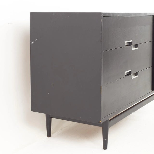 American of Martinsville Merton Gershun for American of Martinsville Mid Century Ebonized Credenza For Sale - Image 4 of 13