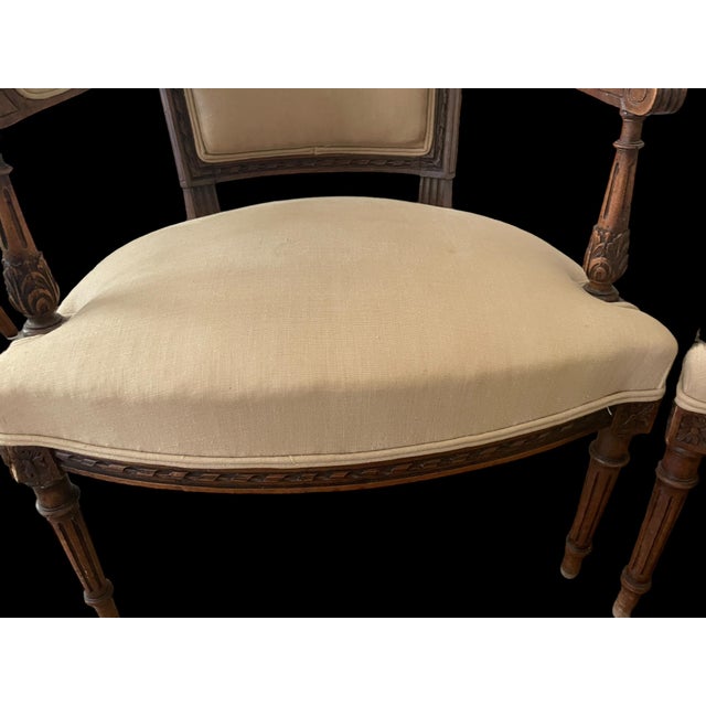 Wood 1920s XVI Neoclassical French Directoire Chairs - Set of 2 For Sale - Image 7 of 10