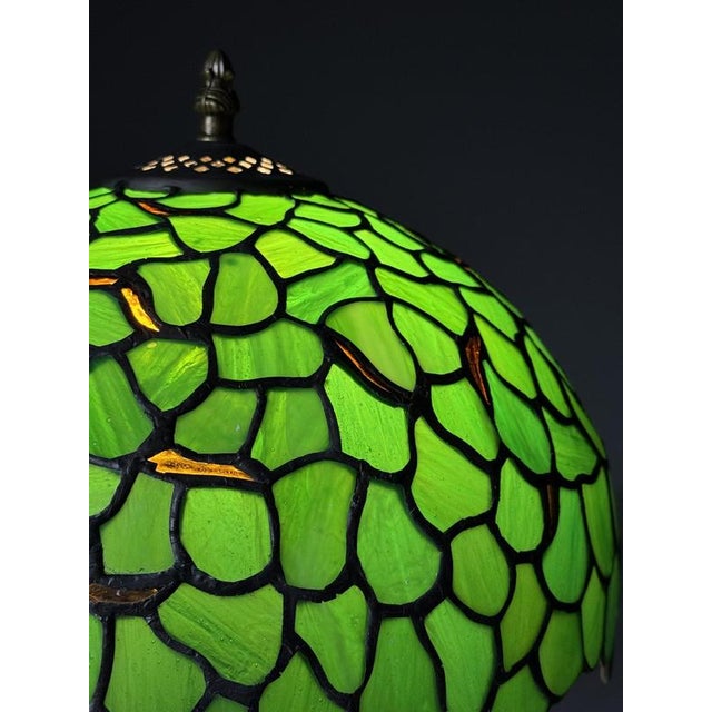 Green Table Lamp in the style of Tiffany For Sale - Image 14 of 15