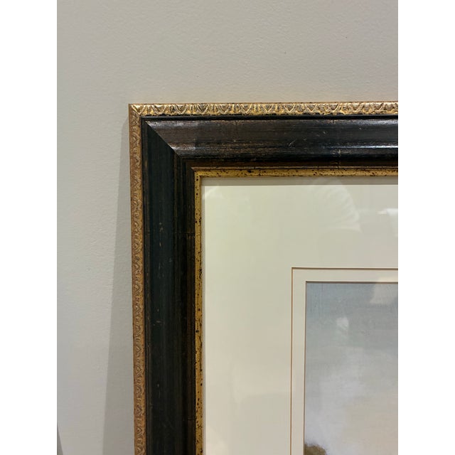 English Trowbridge Framed River Landscape Print – Black & Gold Frame, 2001 For Sale - Image 3 of 6
