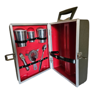 1960s Modern Portable Cocktail Bar Case
