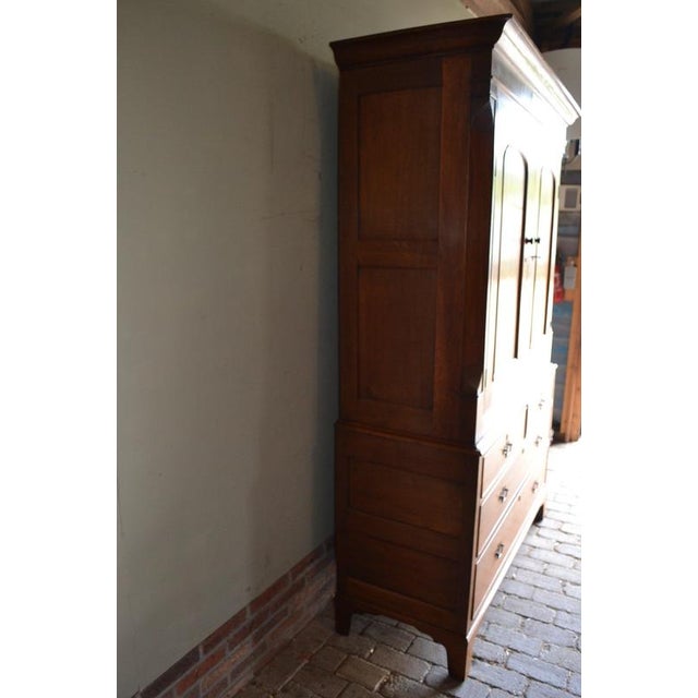 Antique English Oak Cabinet, 19th Century For Sale - Image 8 of 10
