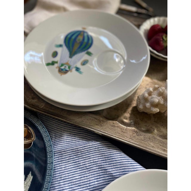 1960s 1960s Collection of Four (4) George Briard Hot Air Balloon 9 3/8” Plates For Sale - Image 5 of 10