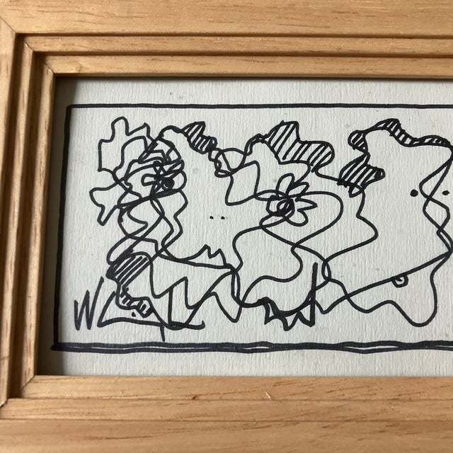 1980’s vintage abstract ink drawing by Wayne Cunningham. Signed and framed. Measures 5x3.5 or 7.5x6.5 framed. Check out my...
