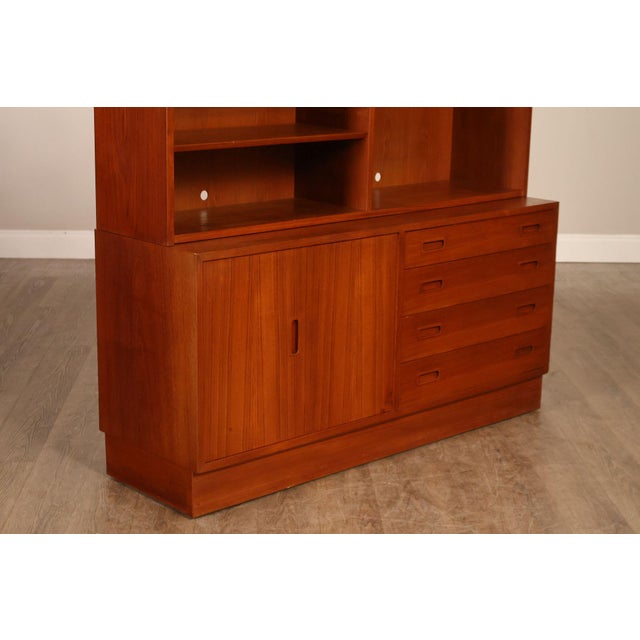 Danish Modern Teak Bookcase Hutch For Sale - Image 14 of 18