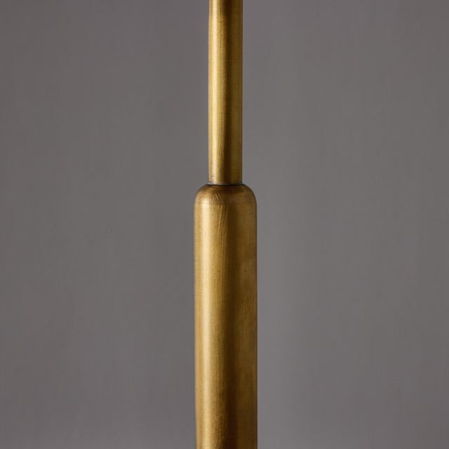 1940s Giovanni Michelucci Patinated Brass Adjustable Banker Lamp for Lariolux For Sale - Image 15 of 18