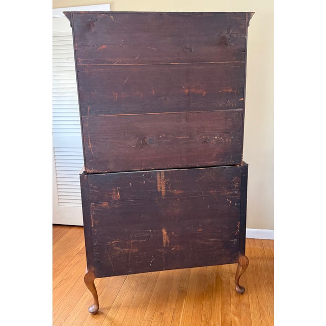 C. 1750s Maple Highboy Chest of Drawers For Sale - Image 12 of 13