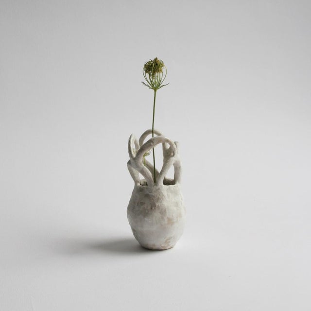 Ceramic Mini Blanc Vase by Anja Marschal For Sale - Image 7 of 9
