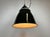 Industrial Black Enamel Factory Pendant Lamp, 1960s For Sale - Image 10 of 15