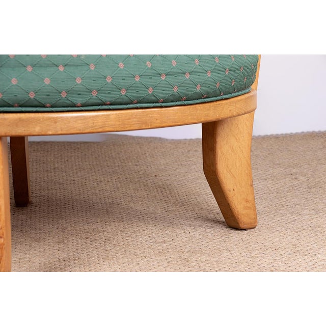 Large French Lounge Chair in Oak by Guillerme et Chambron for Votre Maison, 1960s For Sale - Image 11 of 18
