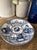 English Vintage Adams Blue and White Jamestown Commemorative Cup and Saucer Set For Sale - Image 3 of 4