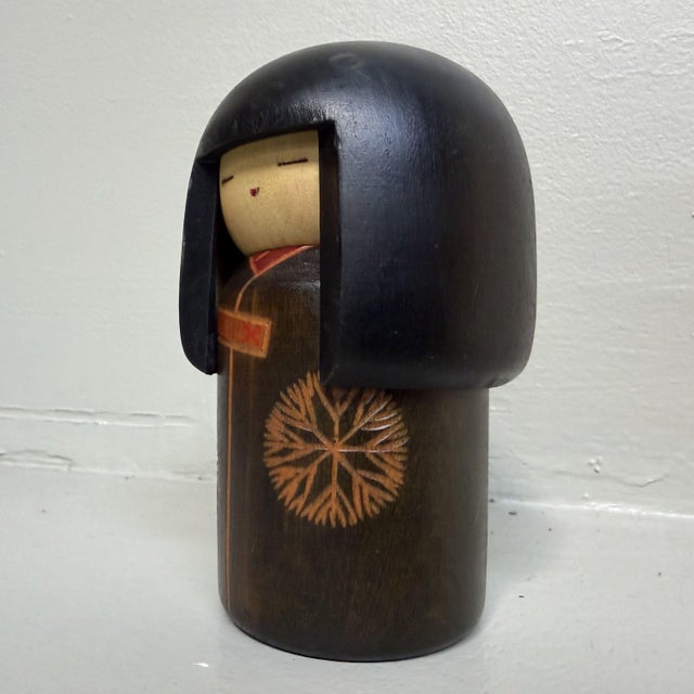 Mid-Century Modern Vintage Gunma Kokeshi Little Girl by Sansaku Sekiguchi, 1970s For Sale - Image 3 of 8