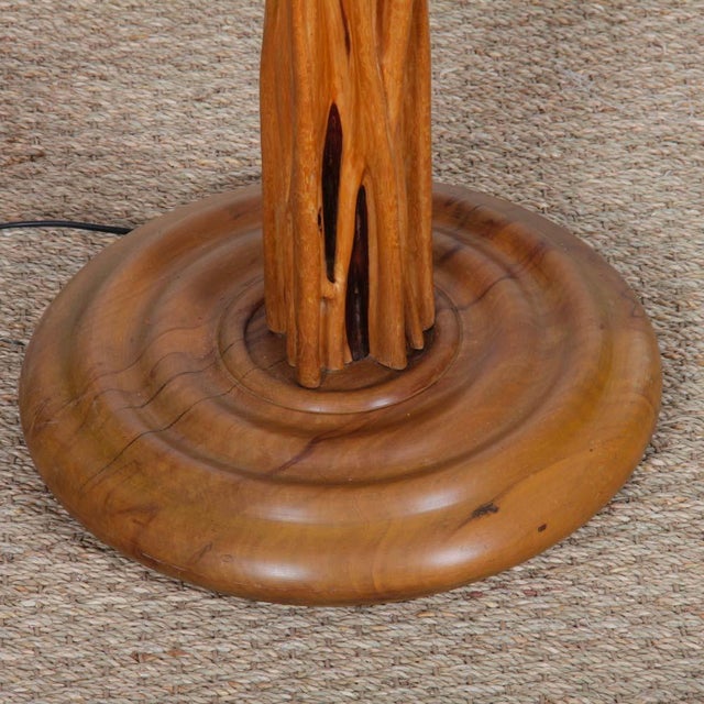 Floor Lamp in Sacred Wood, 1960, in Good conditions. Designed 1960 to 1969 European Plug (up to 250V).The wiring of this...
