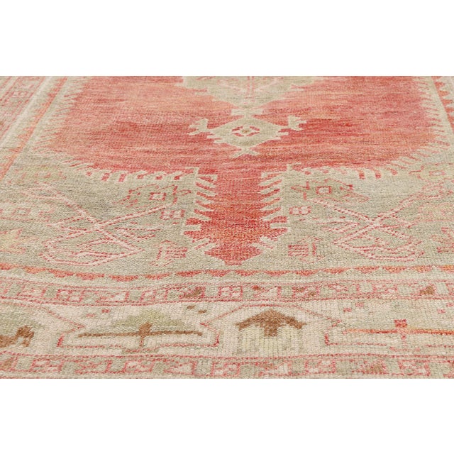 Mid 20th Century Vintage Turkish Oushak Rug, 04'04 X 08'01 For Sale - Image 5 of 10