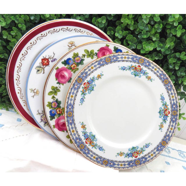 Vintage Mismatched Fine China Dinner Plates Set of 4 Chairish