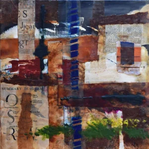 Andrew Francis "Mr Racing Ogmore's Suitcase" Abstract Mixed Media 2019