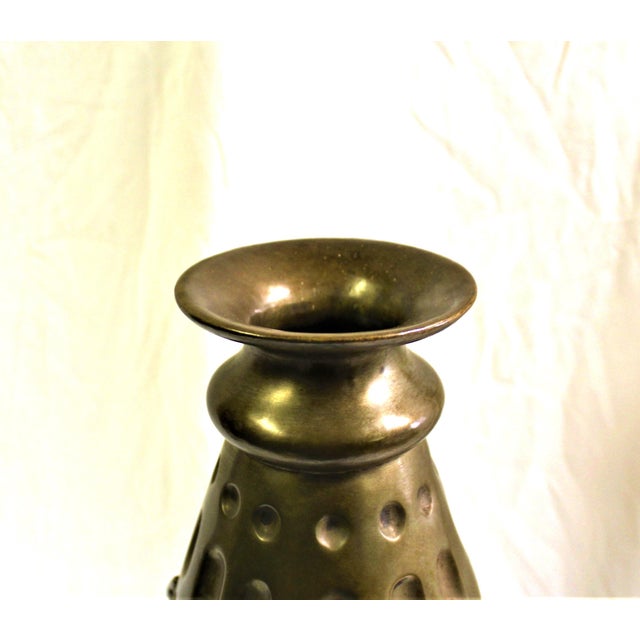 Mid-Century Modern Mid Century Modern Vase Deco Silvered Bronze For Sale - Image 3 of 8