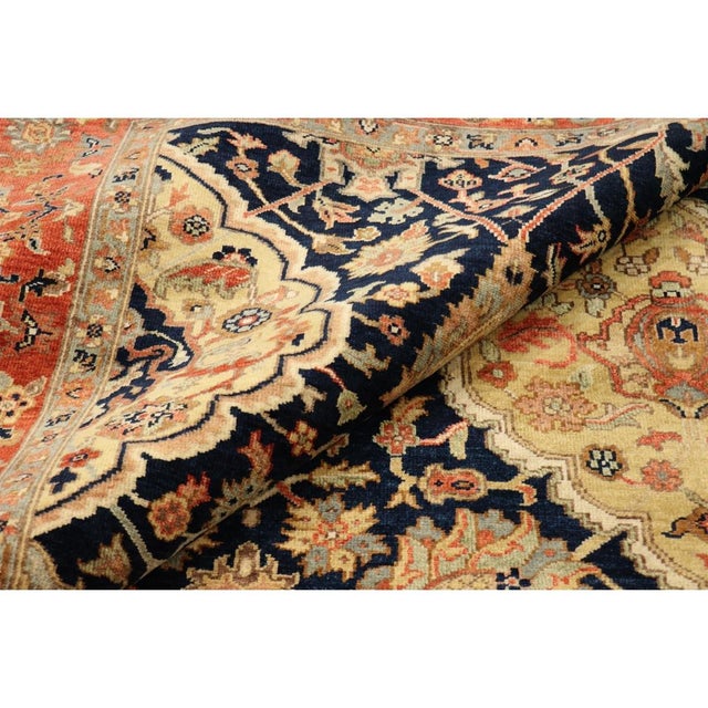 Traditional Pasargad Home Kerman Navy Wool Area Rug, 9'11'' X 14' 2'' For Sale - Image 3 of 5