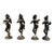 Vintage Indian Brass Musician Figurines Set of 4 Dhokra Style Folk Art 5.25" For Sale
