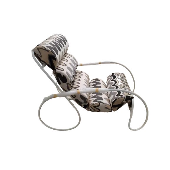MCM - Walter Lamb Style Outdoor Steel Lounge Chair For Sale - Image 11 of 11